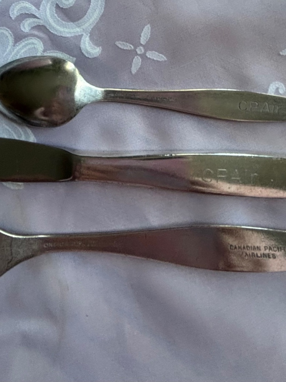 CP Canadian Pacific Airlines Cutlery